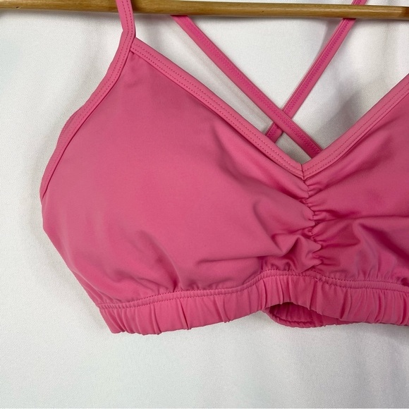 Handful Pink Cross Back Medium Support Athletic Sports Bra M - Picture 3 of 4